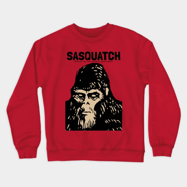 Sasquatch The Legend of Mysterious Creature Crewneck Sweatshirt by KewaleeTee